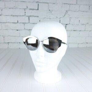 Joe's Jeans Silver Metallic Cat Eye Sunglasses